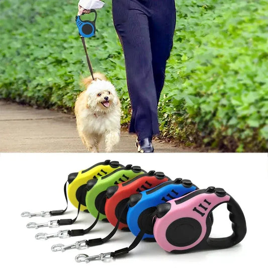 Retractable Dog Leash with Reflective Cord for Medium to Large Dogs